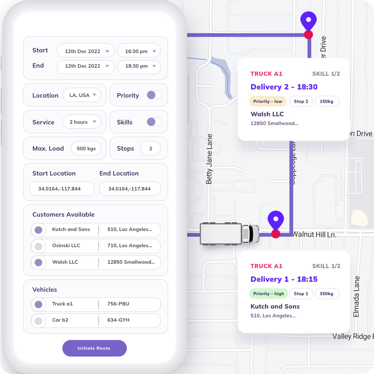 Distancematrix API Visual