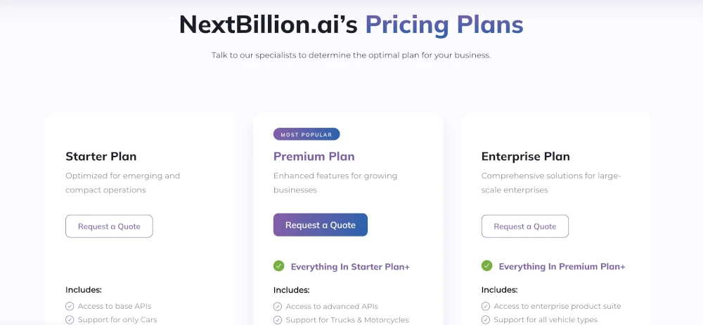 NextBillion.ai pricing