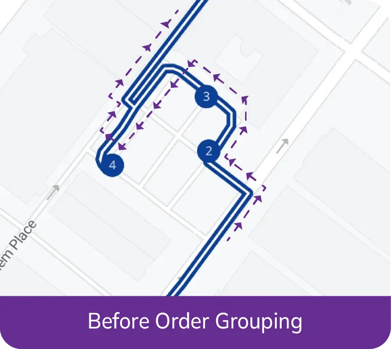 Before NextBillion.ai Route Optimization API Order Grouping_Last Mile Delivery