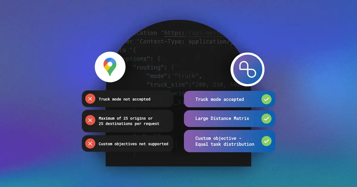 NextBillion.ai vs. Google Route Optimization API: A Comparison