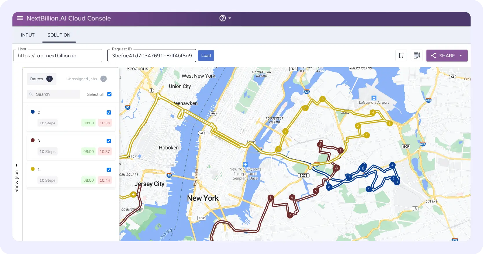 NextBillion.ai Route Planner App