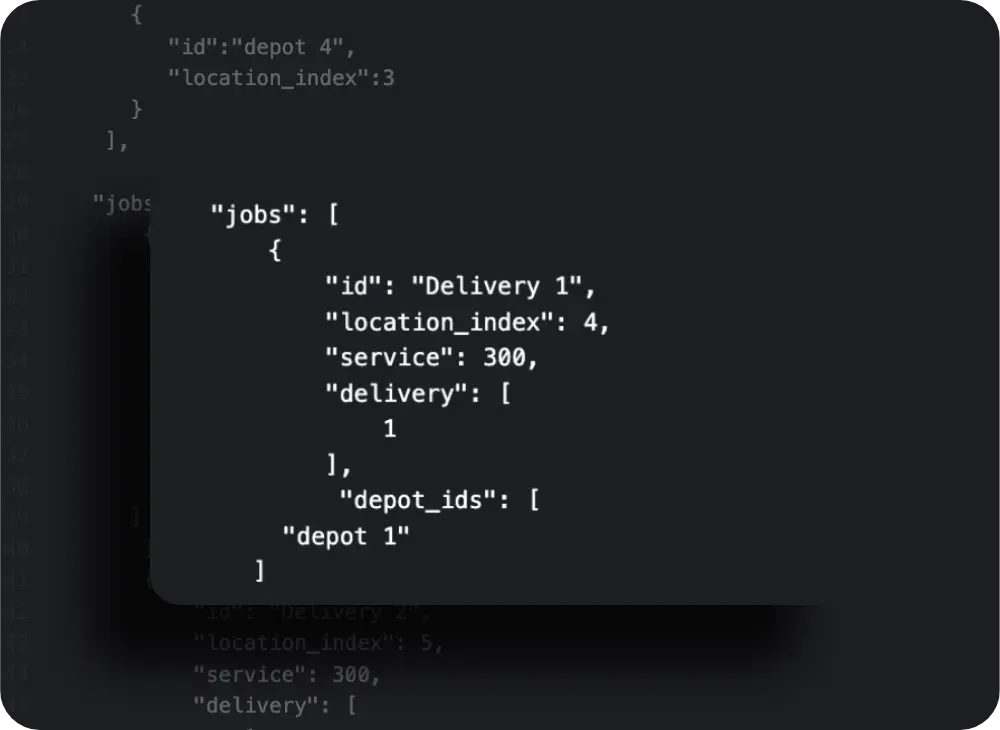 Assign specific jobs and vehicles to depots with NextBillion.ai Route Optimization API