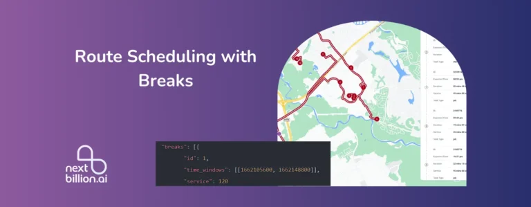 Route scheduling with breaks