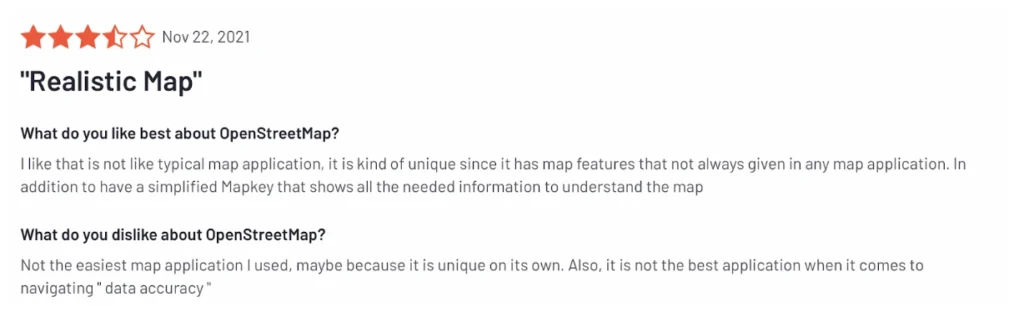 openstreet maps review