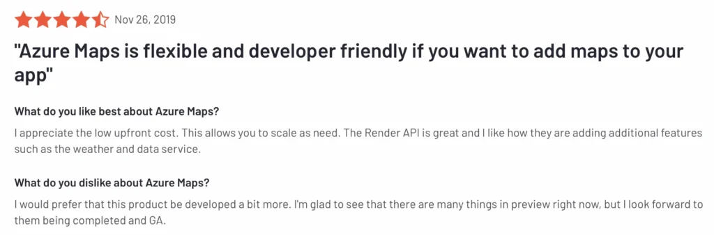 azure maps review
