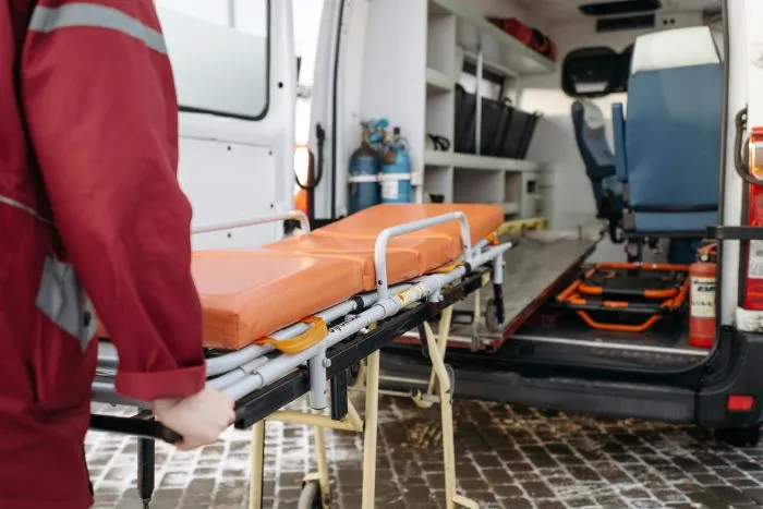 equipment in medical transport vehicle