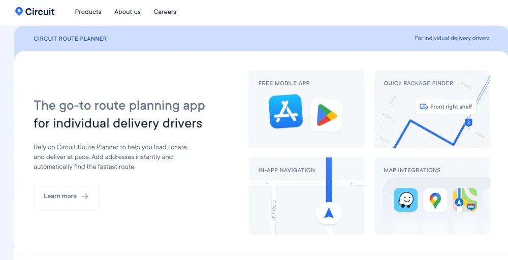 Circuit route planner app