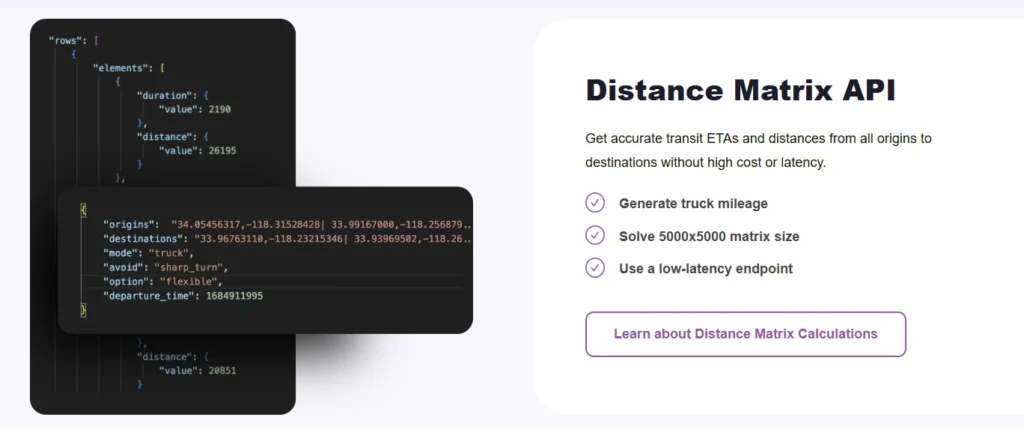 distance matrix