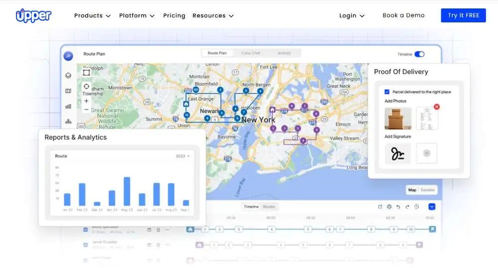 Upper route planner app