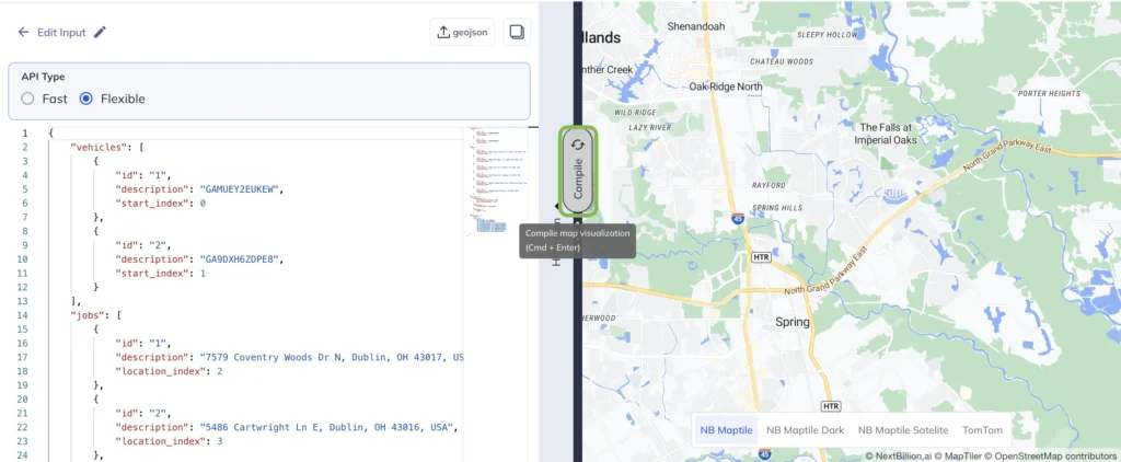 compile geotab input