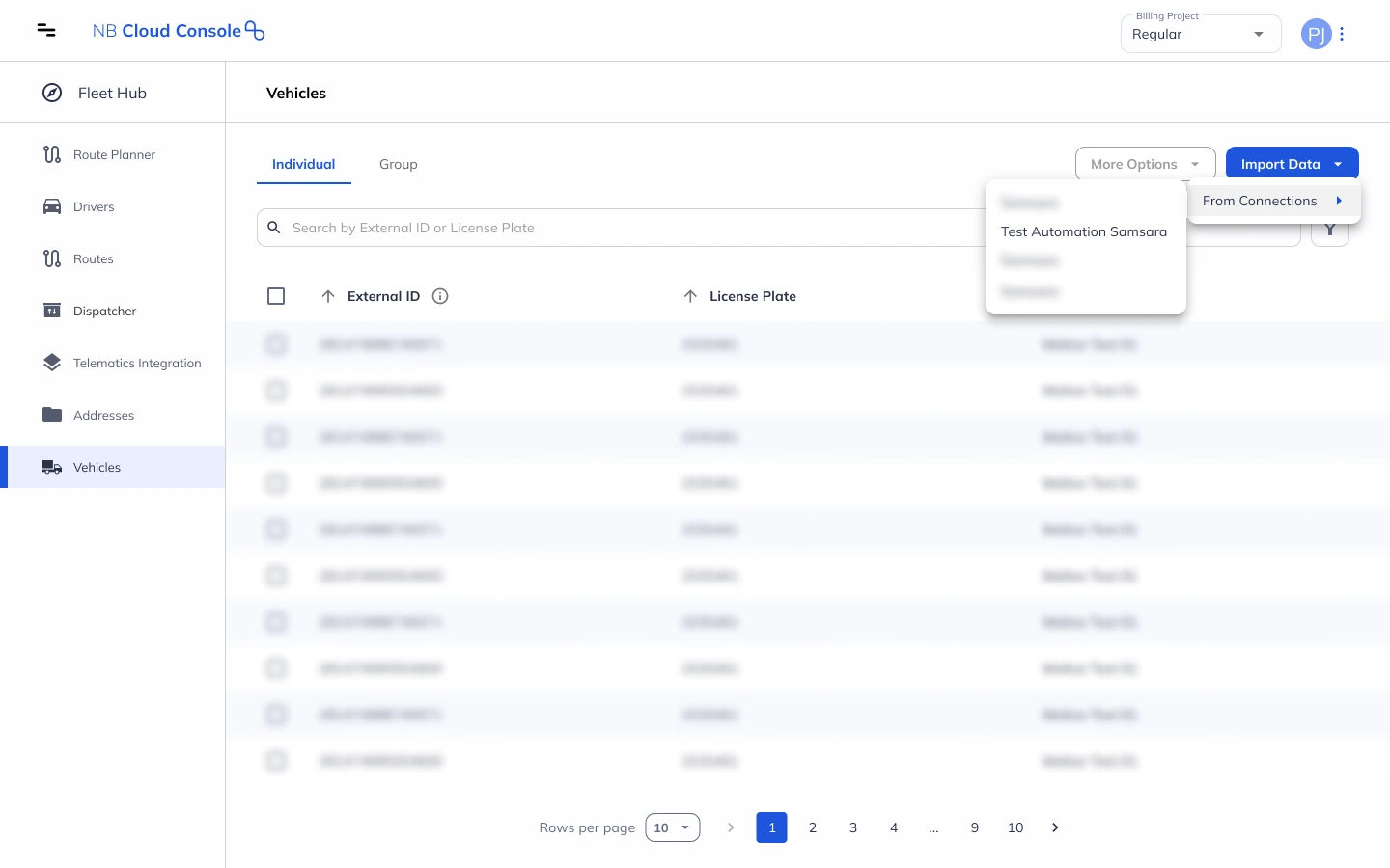 import vehicles data from samsara