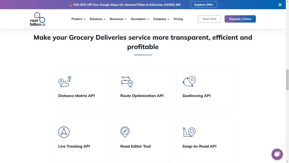 nextbillion api features