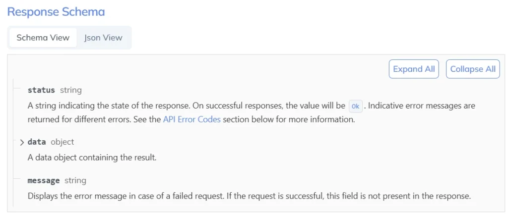 response schema get monitor list