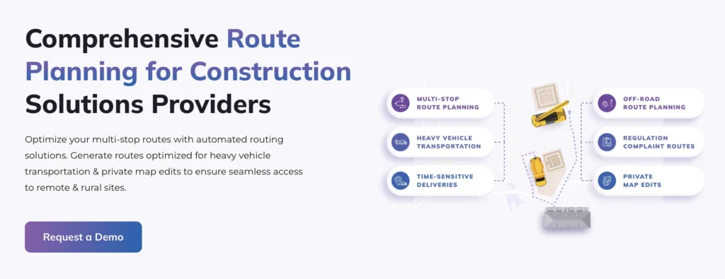 route planning for construction solution