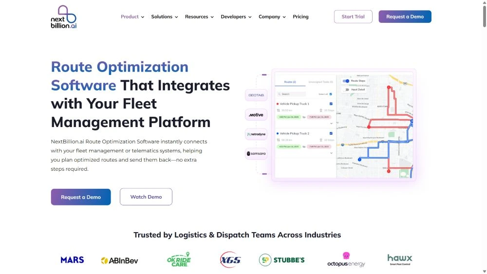 NextBillion route optimization software