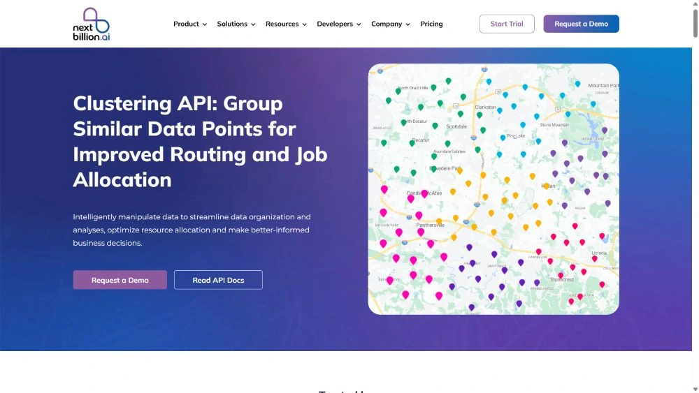 nextbillion clustering api 