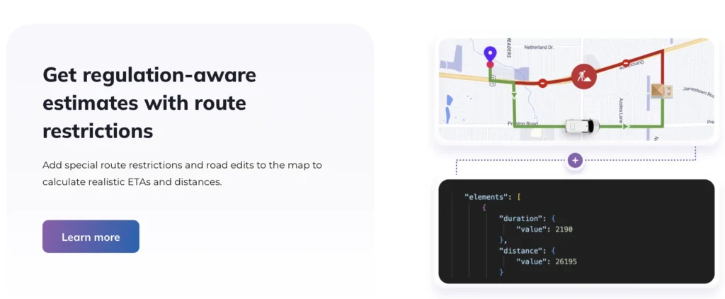 distance matrix api
