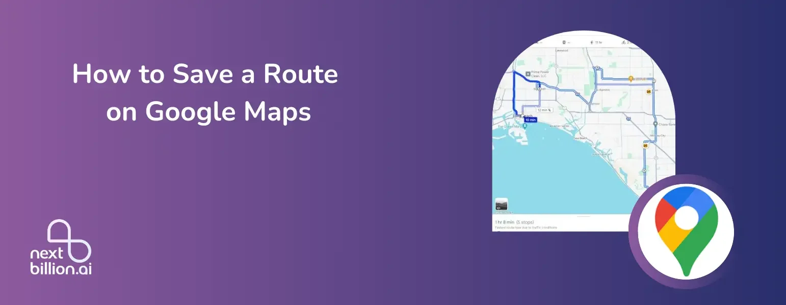 how to save a route on google maps